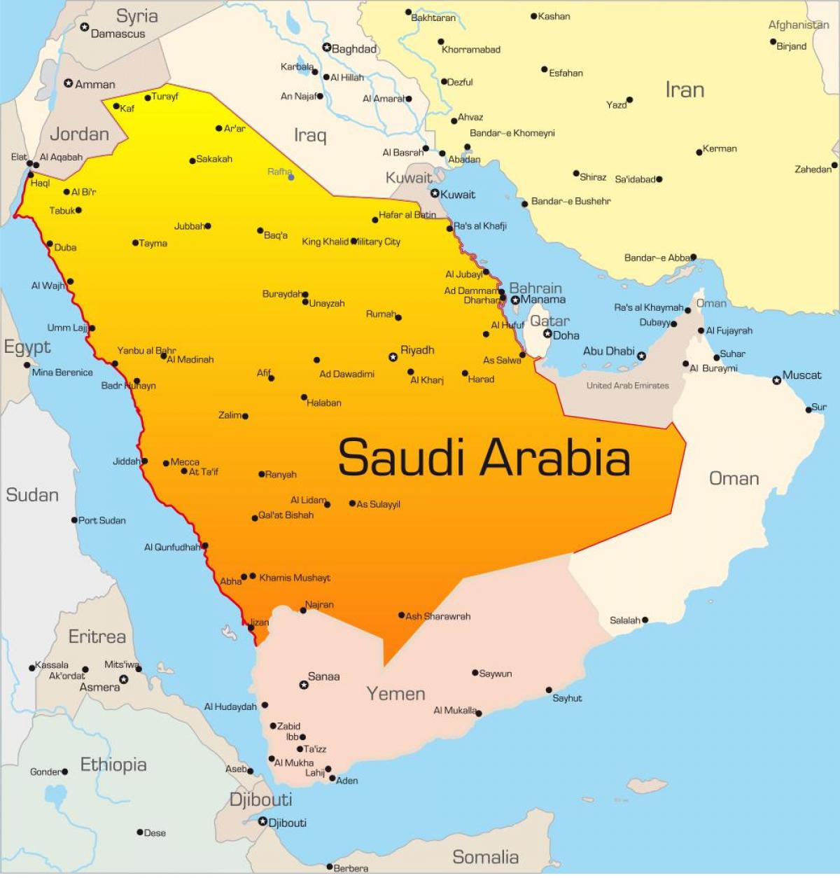 Makkah saudská arábia mapu