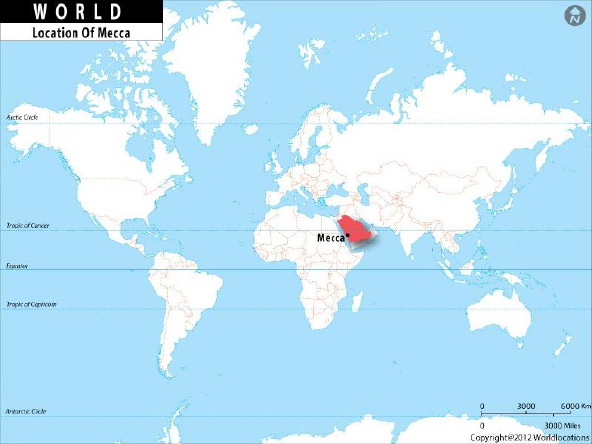 Makkah v mape sveta